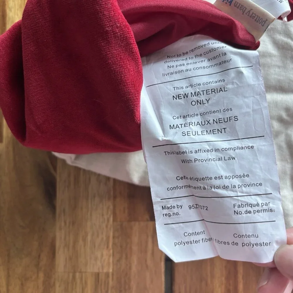 1 Pottery Barn Kids Christmas Stocking Santa Claus Reindeer Linen Velvet Holiday